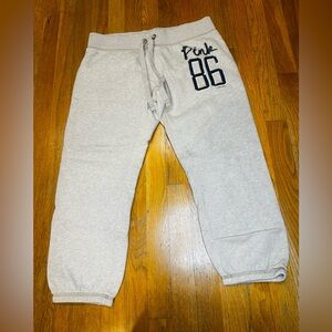 Victoria’s Secret PINK 86 Joggers Sweatpants Oatmeal Size Medium